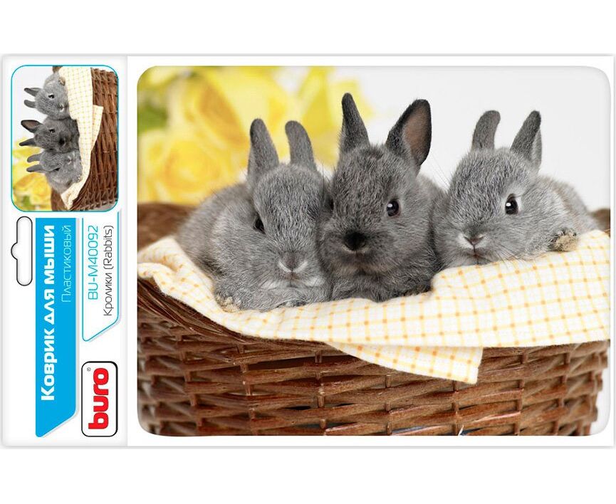 Коврик Buro BU-M40092 рисунок/кролики