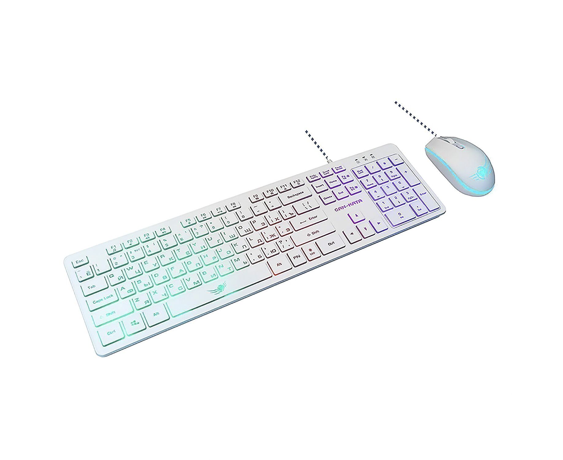 Проводной набор Dialog KMGK-1707 U Gan-Kata мембранная, игровая клавиатура с подсветкой+мышь (133008)