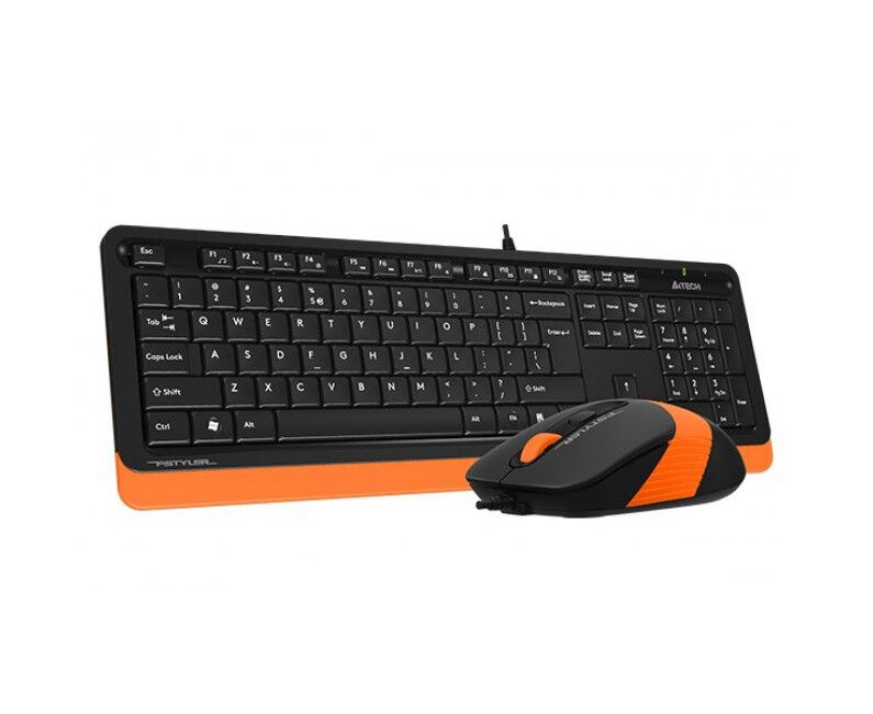 Клавиатура + мышь A4 Tech Fstyler F1010 клав:черный/оранжевый мышь:черный/оранжевый USB Multimedia