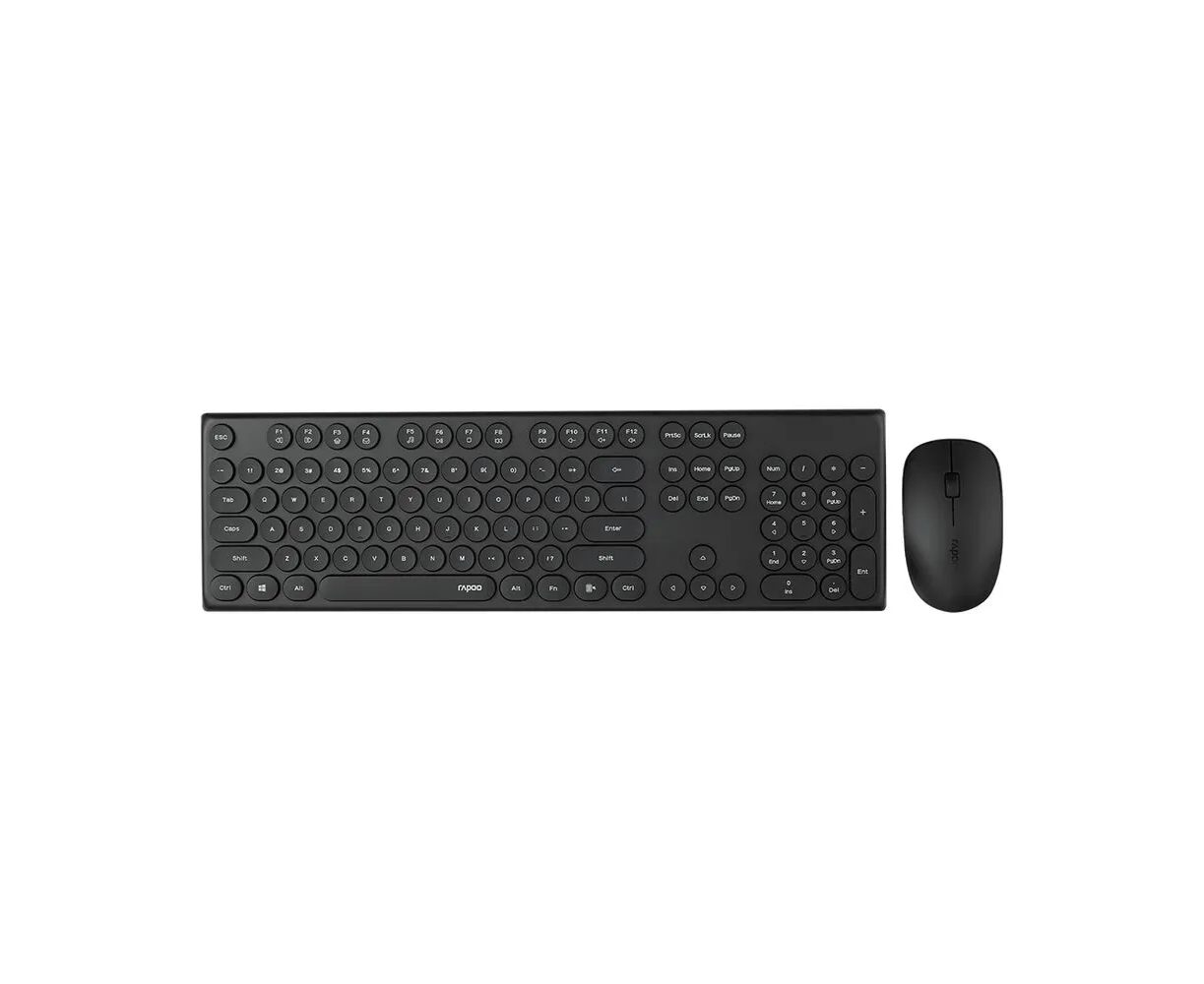 Клавиатура + мышь Rapoo X260 S клав черный мышь черный USB беспроводная