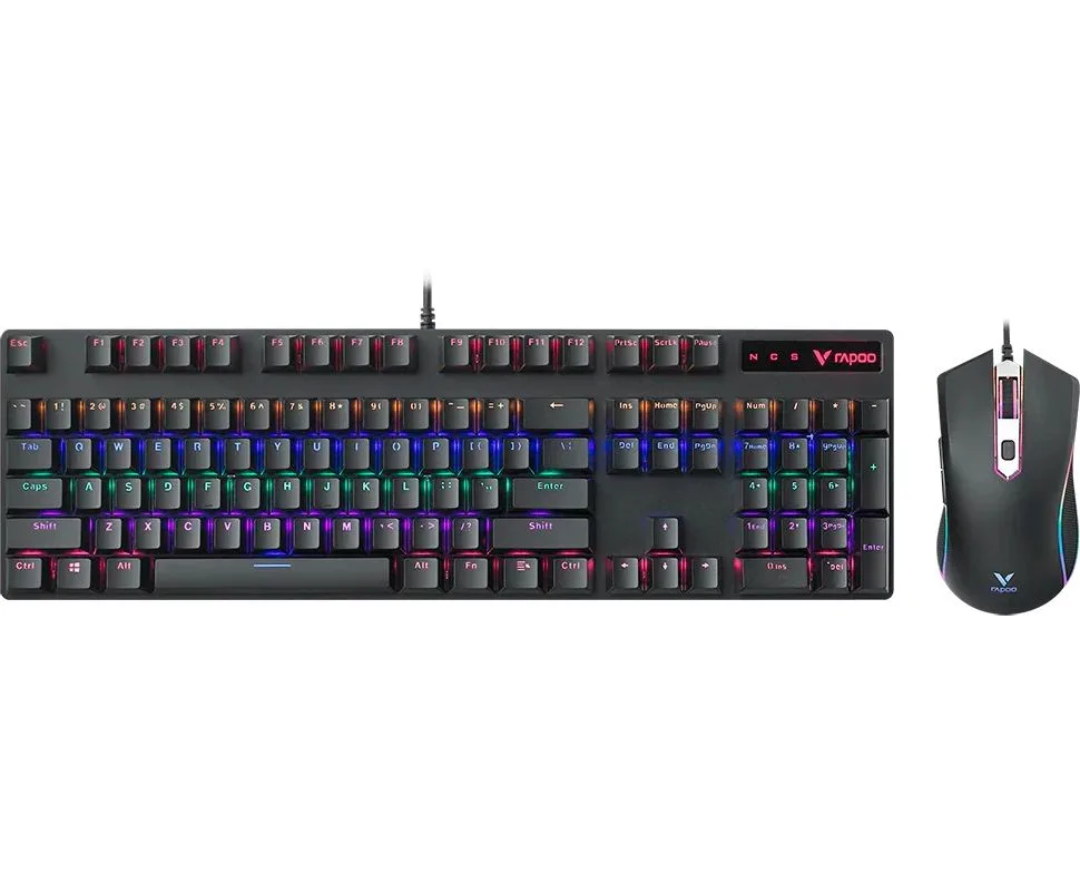 Комплект клавиатура и мышь RAPOO V150 S Backlit Mechanical Gaming Keyboard & Optical Gaming Mouse Black