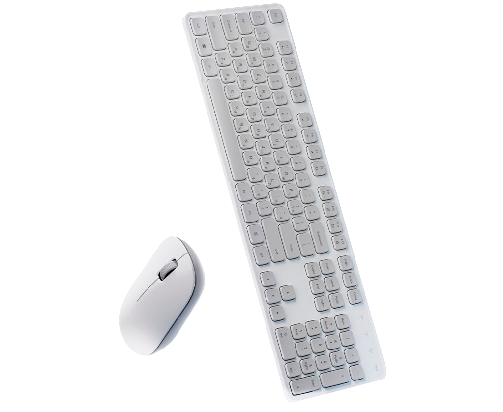 Клавиатура и мышка беспроводная Xiaomi Mijia Wireless Set 3 Deep Space (WXJS03 YM) (Русские буквы) White