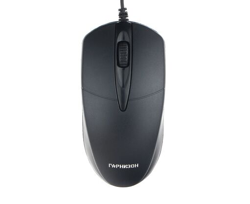 Мышь Гарнизон GM-220, Black, USB, 1000 dpi, 2кн.+колесо-кнопка