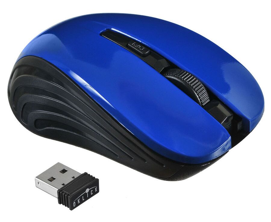 Мышь Oklick 545 MW черный/синий USB