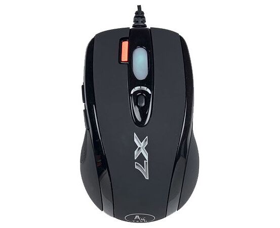 Мышь A4 Tech X-710 BK Black, 2000 dpi, 7but, USB, оптическая