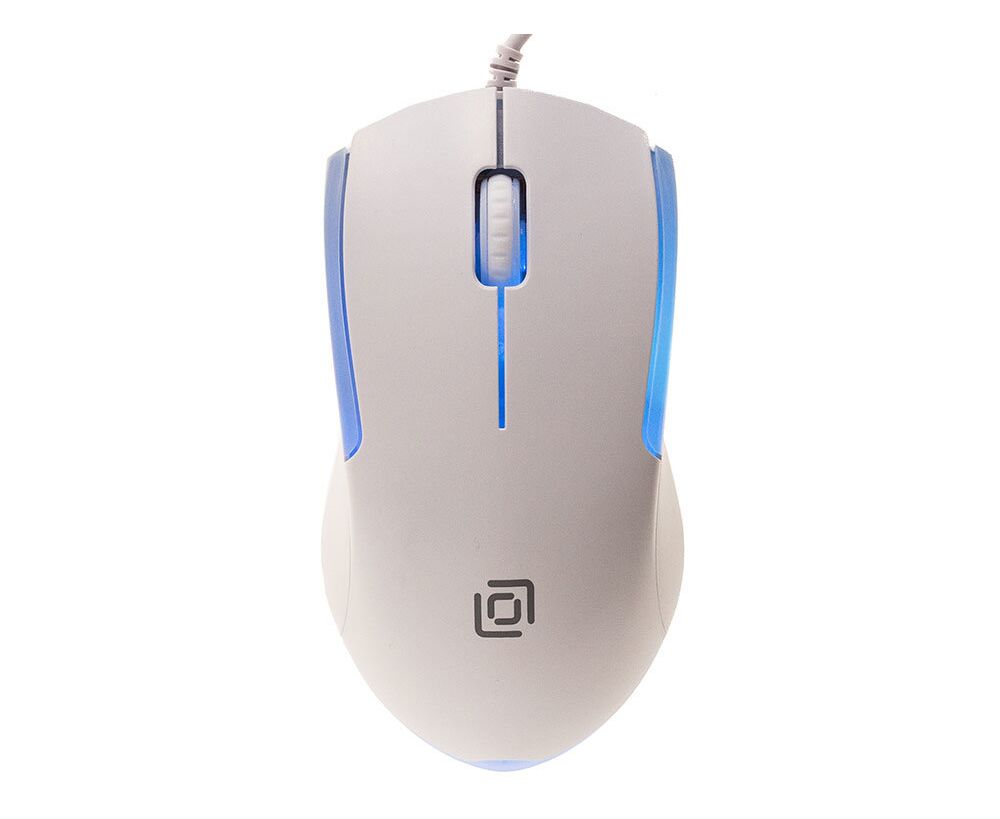 Мышь Oklick 245 M White, 1000dpi, 3кн, USB