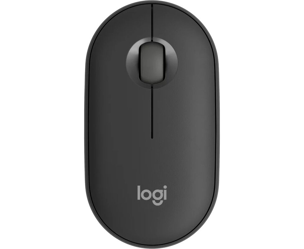 Мышь беспроводная Logitech Pebble M350 S (910-007015) графитовый (1000dpi) silent BT/Radio USB (2but)