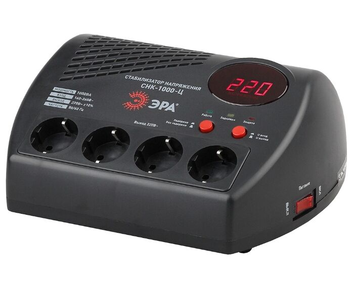 Стабилизатор напряжения ЭРА Б0031072 СНК-1000-Ц