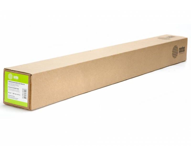 Бумага Cactus Eco CS-LFP80-1067457 E 42"(A0+) 1067мм-45.7м/80г/м 2/белый CIE155% для струйной печати втулка:50.8мм (2") (упак.:1рул)