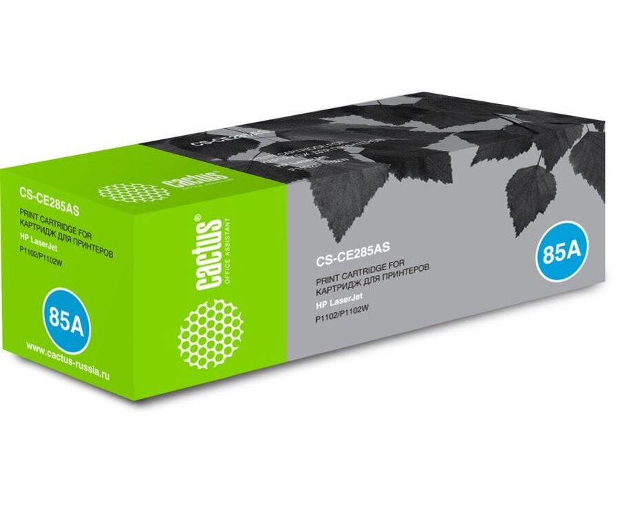 Тонер-картридж Cactus CS-CE285 AS черный, 1600 стр., для HP LJ P1102/P1102 W/M1130/M1132