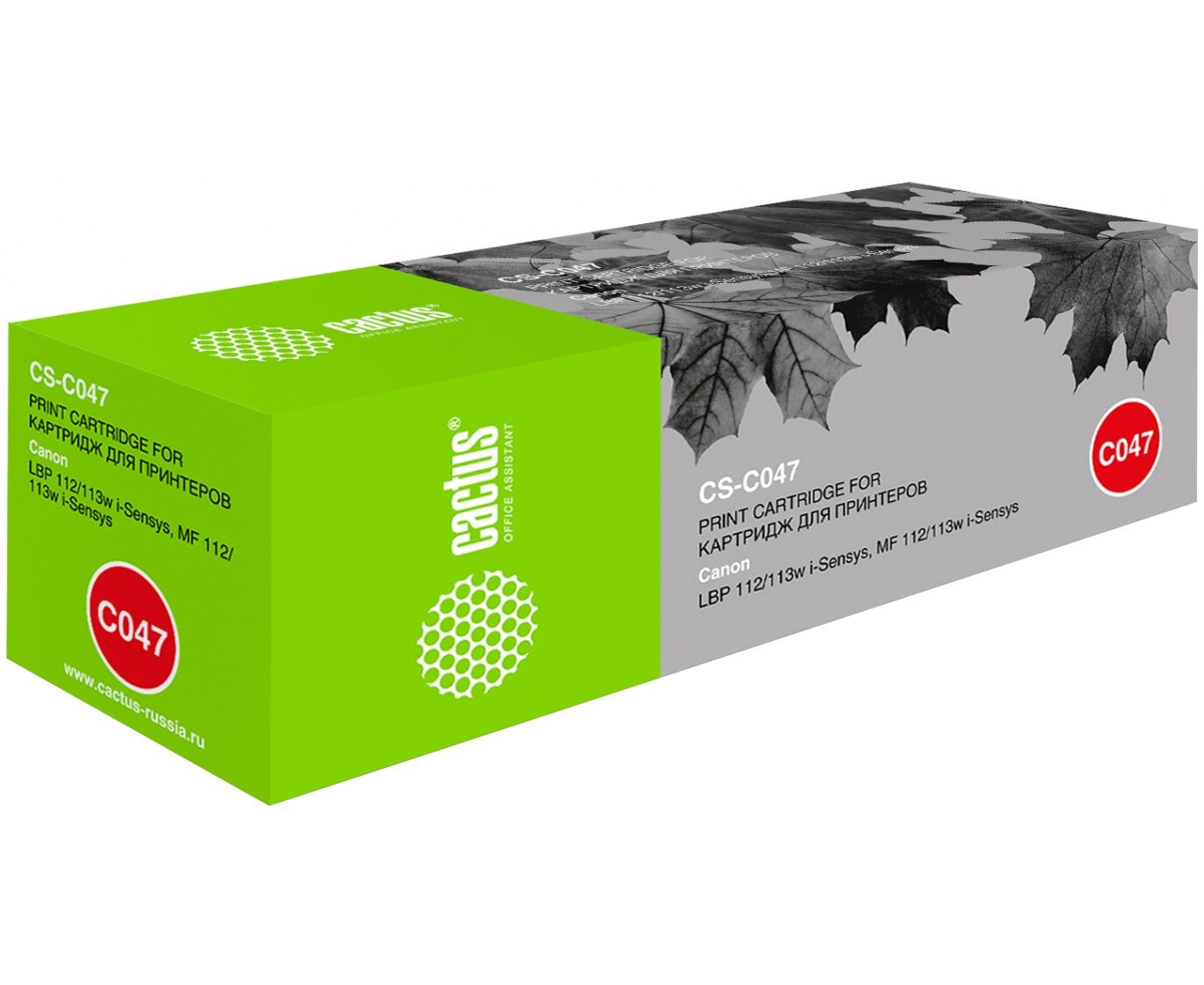 Тонер-картридж лазерный совместимый Cactus CS-C047 черный (1600стр.) для Canon LBP112/LBP113 W