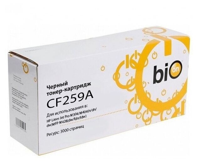 Картридж Bion CF259 A Тонер-картридж для HP Laser Jet Pro M304/M404(n/dn/dw)MFP M428(dw/fdn/fdw) (3'000 стр., без чипа) Черный