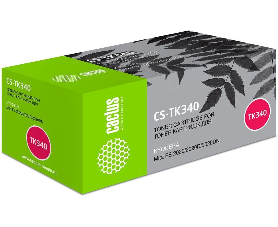 Тонер-картридж Cactus CS-TK340 для принтеров Kyocera Mita FS 2020/2020 D/2020 DN , 12 000 стр.