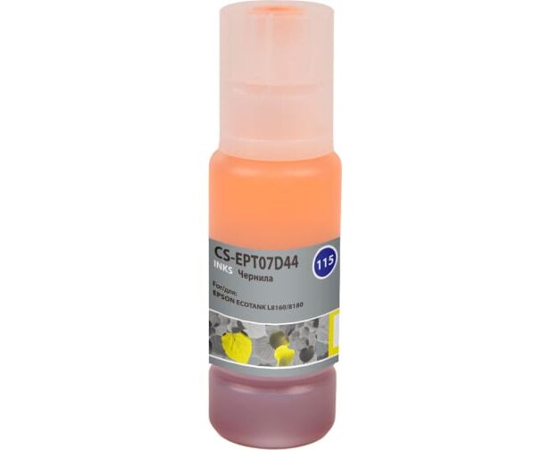 Чернила Cactus CS-EPT07 D44 115 Y желтый 70мл для Epson Ecotank L8160/8180