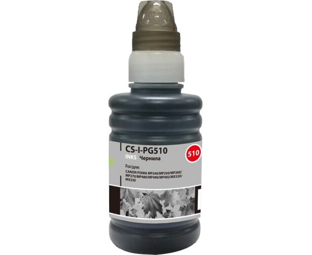 Чернила Cactus CS-I-PG510 черный пигментный 100мл для Canon Pixma MP240/MP250/MP260/MP270
