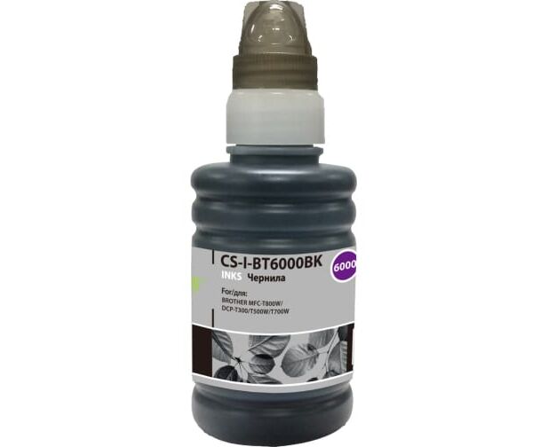 Чернила Cactus CS-I-BT6000 BK черный пигментный 100мл для Brother DCP-T300/T500 W/T700 W/MFC-T800 W