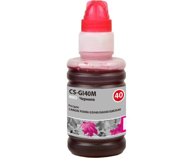 Чернила Cactus CS-GI40 M GI-40 пурпурный 70мл для Canon Pixma G5040/G6040/GM2040