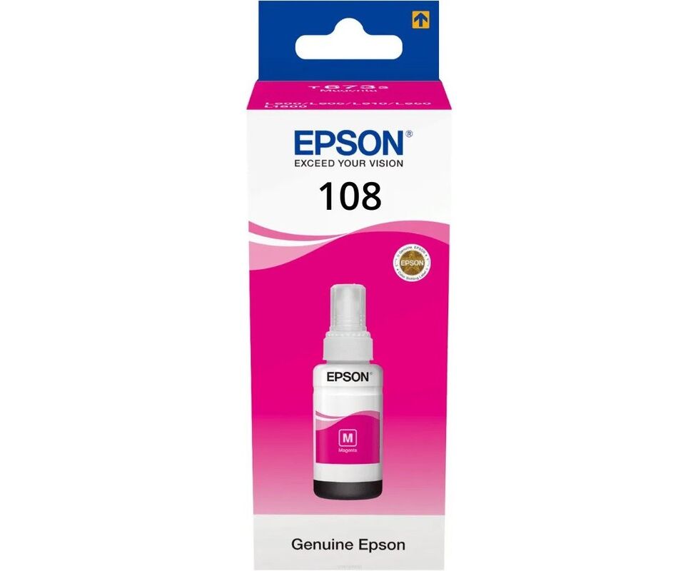 Чернила Epson 108 C13 T09 C34 A пурпурный 70мл для Epson L8050/L18050