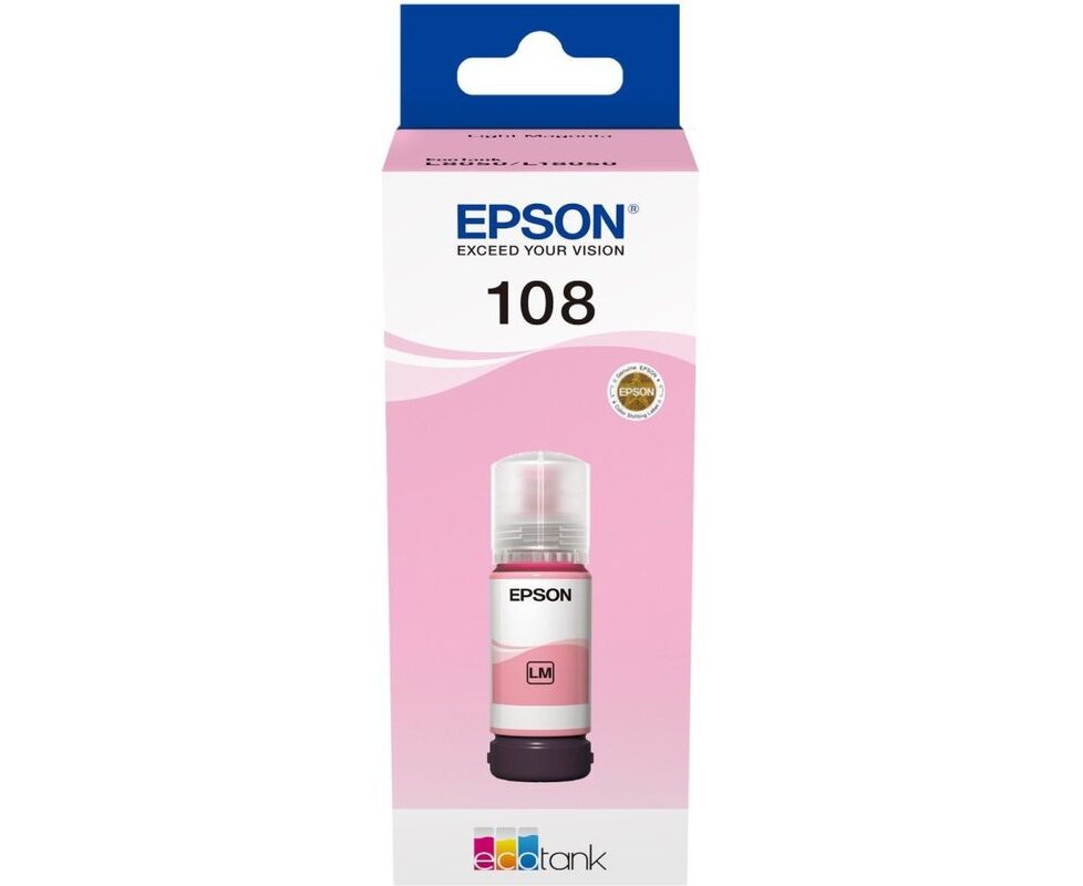 Чернила Epson 108 C13 T09 C64 A светло-пурпурный 70мл для Epson L8050/L18050