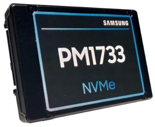 SSD Samsung PM1733, 7680 GB, MZWLJ7 T6 HALA-00007 U.2(2.5" 15mm), NV Me, PC Ie 4.0 x4/dual port x2, V-NAND, R/W 7000/3800 MB/s, IO Ps 1 450