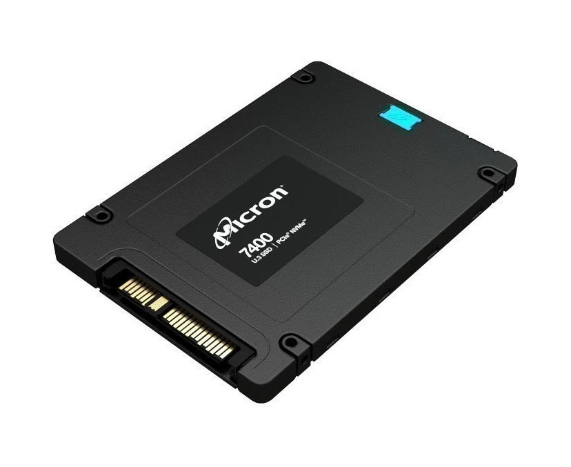 SSD Micron 7400 Max (MTFDKCC3 T2 TFC-1 AZ1 ZABYY) 3.2 TB NV Me U.3 (15mm) PC Ie NV Me Gen4 1x4 (v1.4) R6600/W3500 MB/s 3 D TLC MTTF 2 М 800 K/347 K IOPS, 1 year