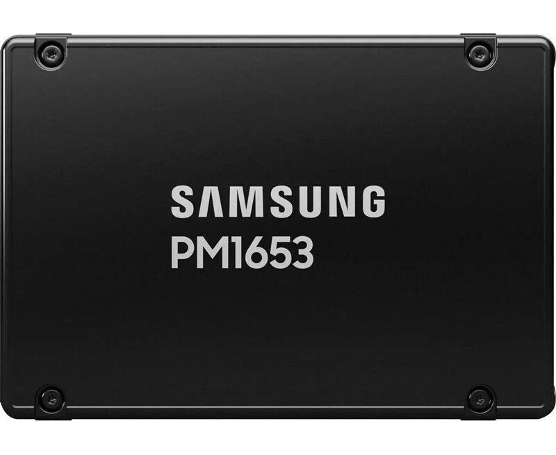 SSD Samsung PM1653 (MZILG6 T4 HBLA-00 A07), 2.5"(SFF), 6400 GB (6.4 TB), SAS 24 Gb/s, R4200/W3700 Mb/s, IOPS(R4 K) 770 K/135 K, MTBF 2 M