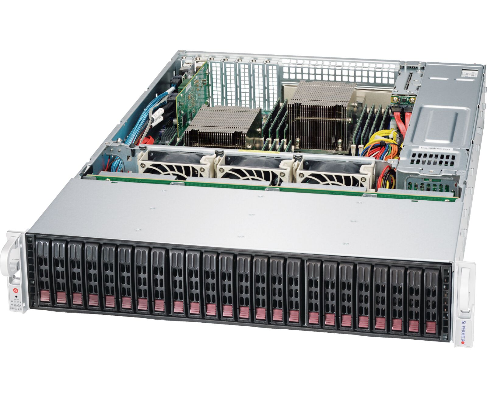 Supermicro server chassis CSE-216 BE2 C-R920 LPB, 2 U, 24 x 2.5" hot-swap SAS/SATA drive bay, optional 2 x 2.5" hot-swap drive bay, 1 U 920 W RPSU