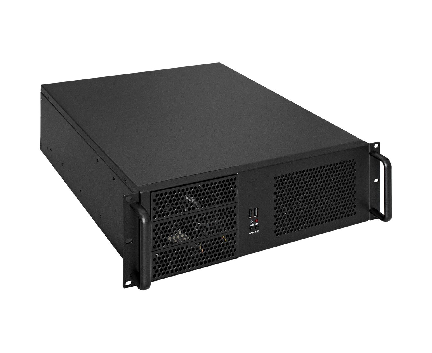 Корпус Exe Gate Pro 3 U390-08 EX293184 RUS RM 19", высота 3 U, глубина 390, БП 500 RADS, USB