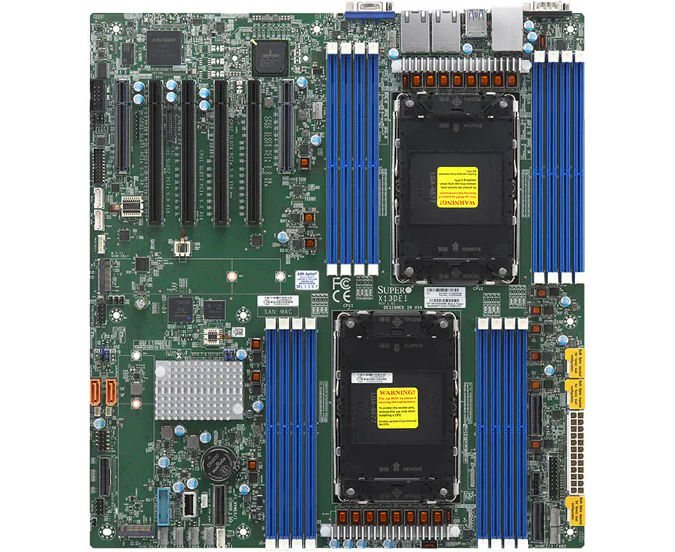 Материнская плата Supermicro MBD-X13 DEI-B 2x LGA-4677, Intel Xeon SP gen 4, Intel C741, 16x DDR5 4800/4400/4000 M Hz. 2x1 Gbe Base-T BCM5720+1x Mgmt LAN