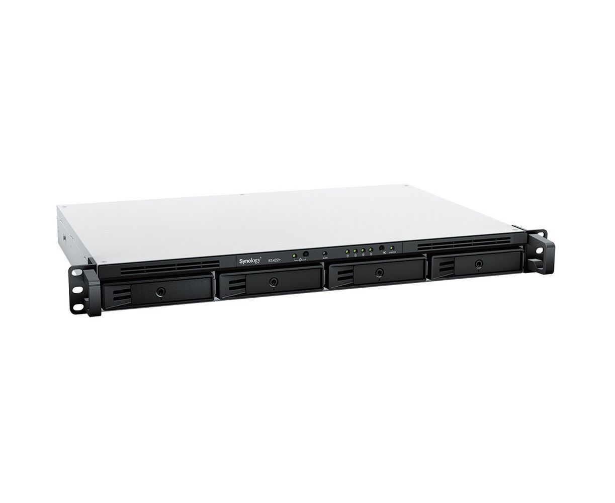 Сетевое хранилище Synology Rack Station RS422+ (1 U, 4x3.5/2.5" HDD, 2-core 2.6 G Hz, 2 GB DDR4 ECC, 2x Gb E LAN)
