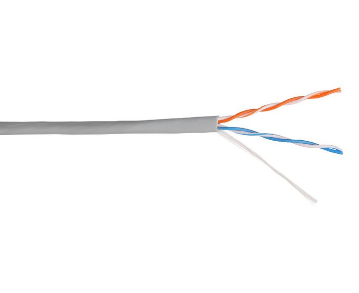 Кабель информационный Lanmaster NM-UTP5 E2 PR-CU кат.5е U/UTP не экранированный 2 X2 PVC внутренний 305м серый