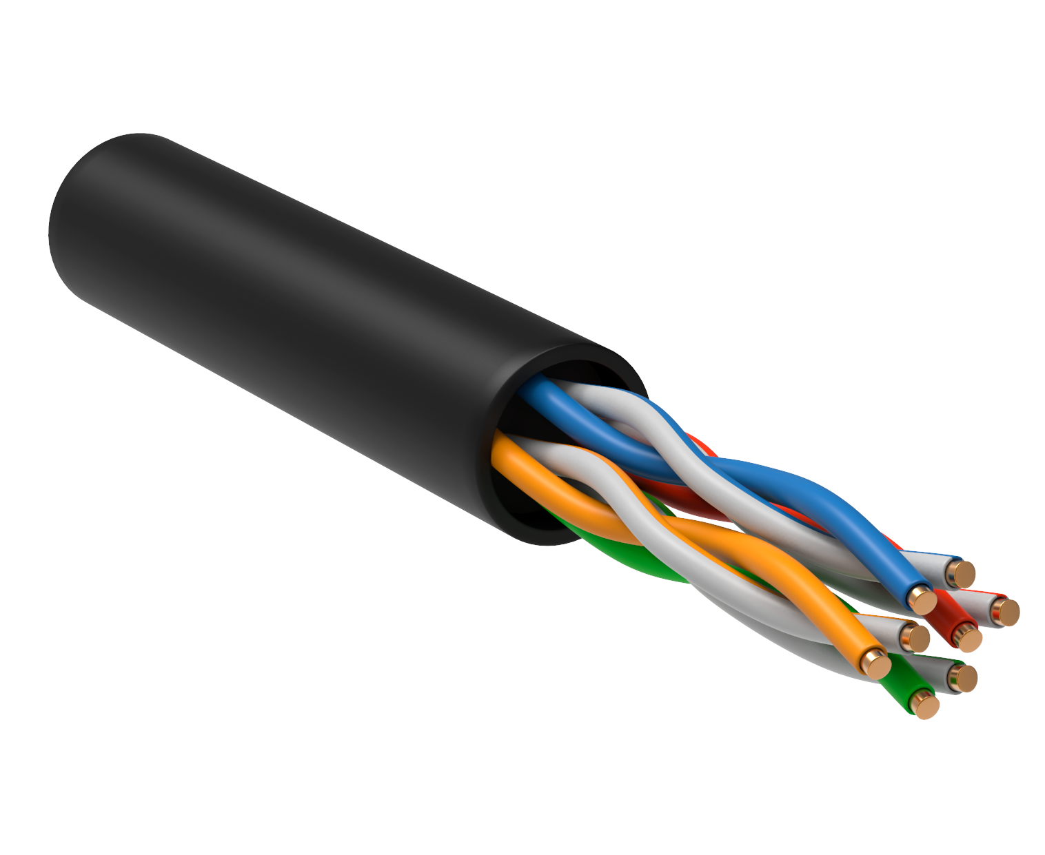 Кабель информационный ITK LC3-C5 E04-139-100 U/UTP кат.5 E 4х 2х 24 AWG solid LDPE 1м черный (100м/бухта)