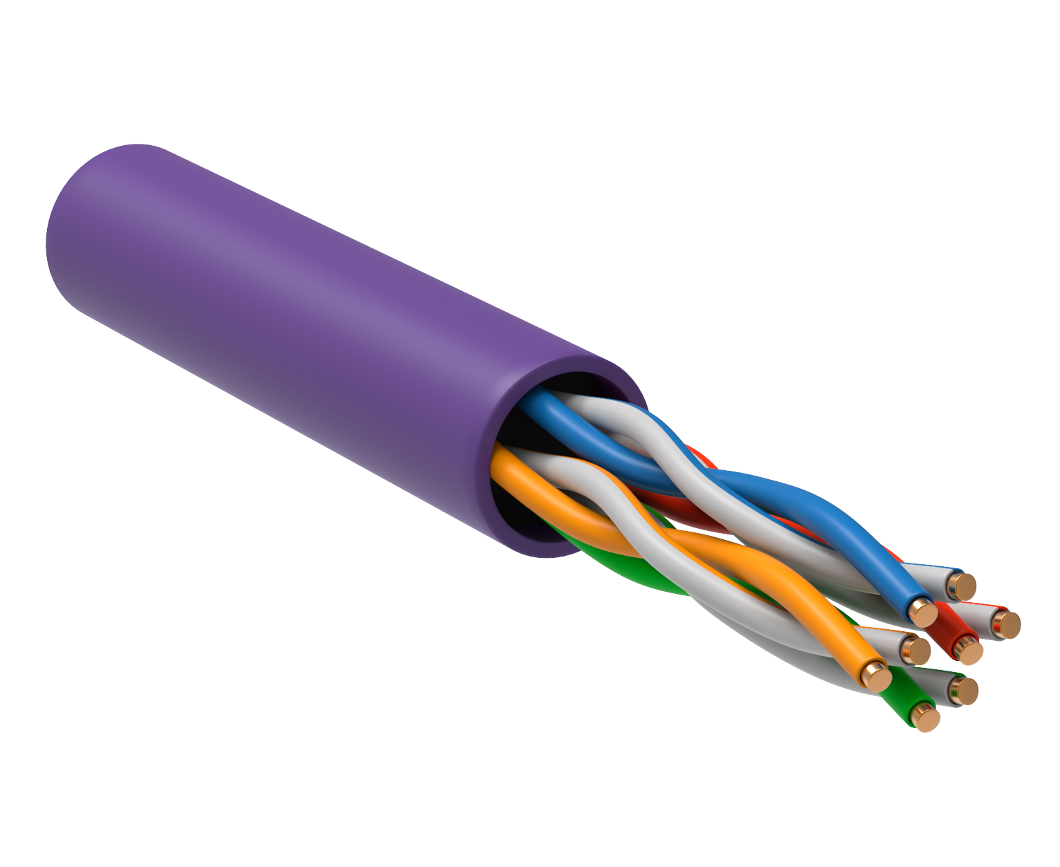 Кабель информационный ITK LC1-C5 E04-126 U/UTP кат.5 E 4х 2х 24 AWG solid LSZH нг(А)-HF фиолетовый (305м)