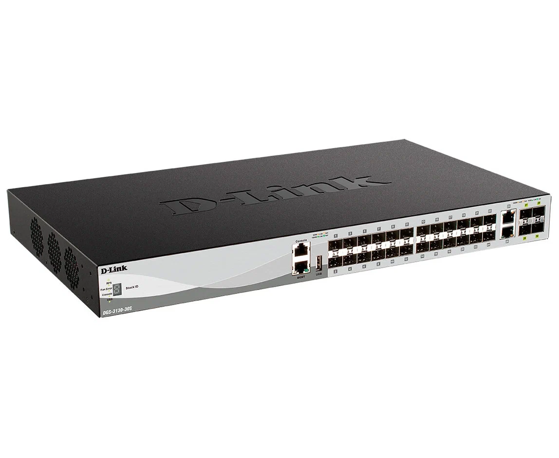 Коммутатор D-Link (DGS-3130-30 S/B1 A) 2x10 G управляемый