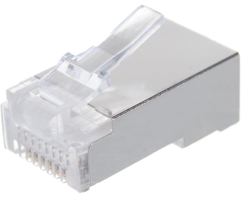 Коннектор LANMASTER (TWT-PL45/S-8 P8 C) RJ45 STP 8 P8 C, универсальный, cat.5e, 100 шт.