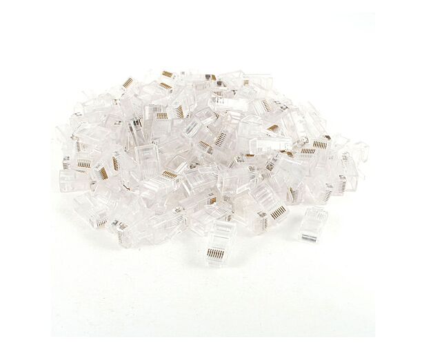 Коннектор De Tech RJ45 8 P8 C F/G прозрачный (100 шт/упак)