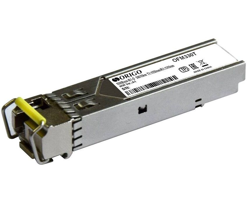 SFP-трансивер ORIGO OFM330 T/3 KM/B1 A WDM 1000 Base-BX-D (Simplex SC), Tx 1550 нм, Rx 1310 нм, одномод, до 3км