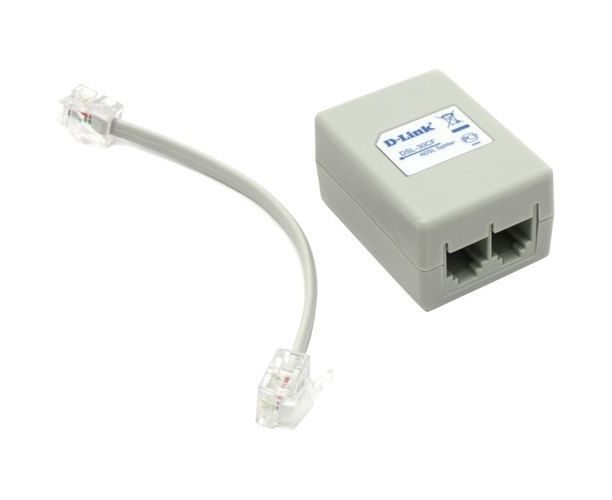 D-LINK DSL-30 CF/RS, ADSL Сплиттер c телефонным кабелем 12 см