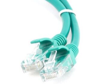 Патч-корд UTP5e, 1 м, литой, многожильный, биметалл CCA, 26 AWG, PVC, зелёный CABLEXPERT PP12-1 M/G