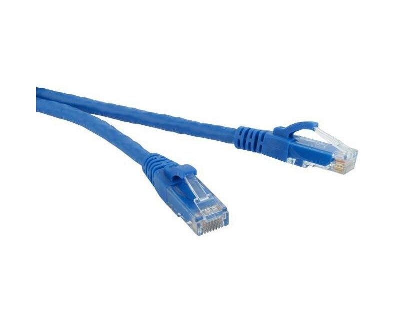 Патч-корд UTP5e, 2 м, литой, многожильный, биметалл CCA, 24 AWG, PVC, синий, ATCOM АТ9161