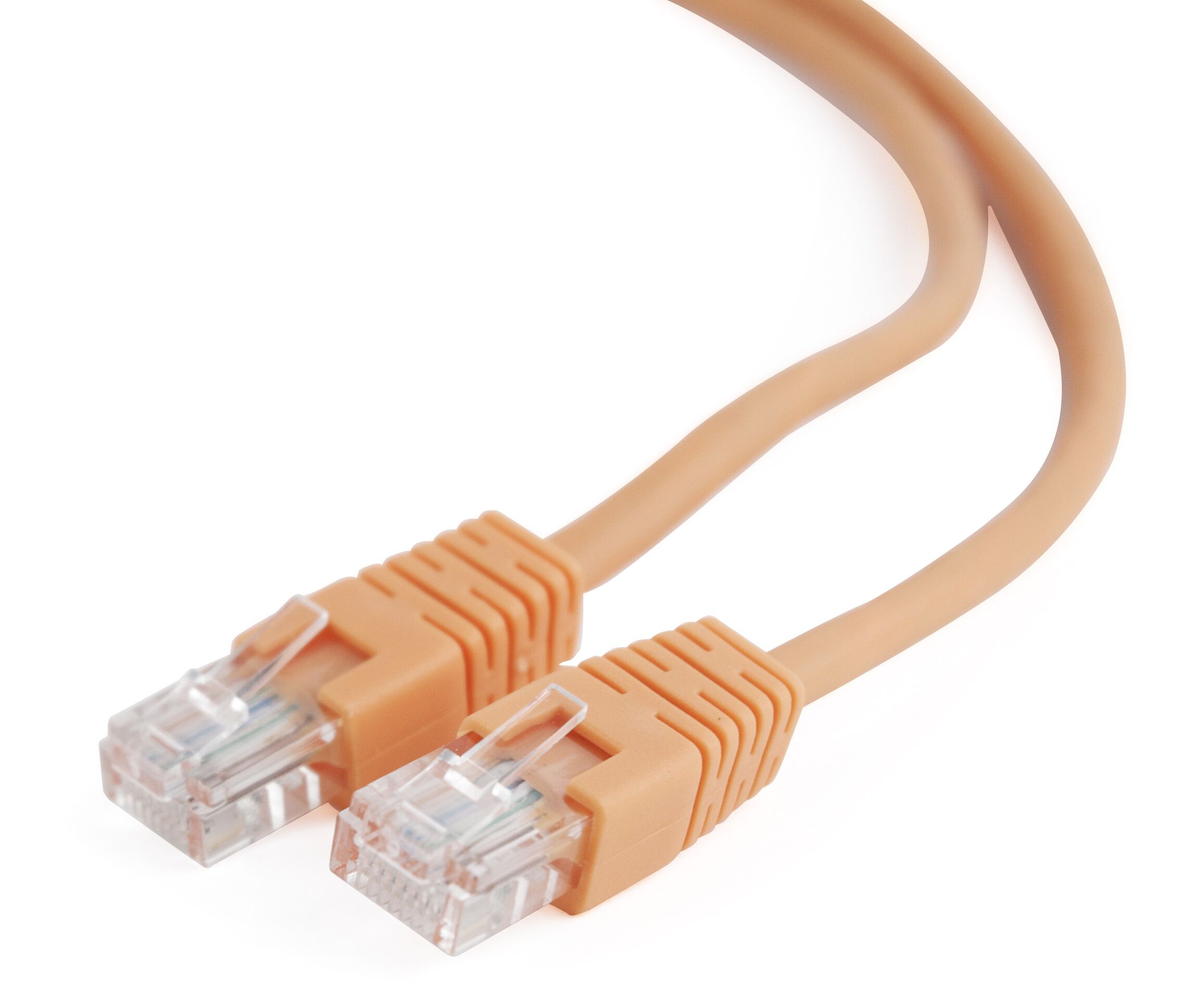 Патч-корд UTP5e, 1 м, литой, многожильный, биметалл CCA, 26 AWG, PVC, оранжевый CABLEXPERT PP12-1 M/O