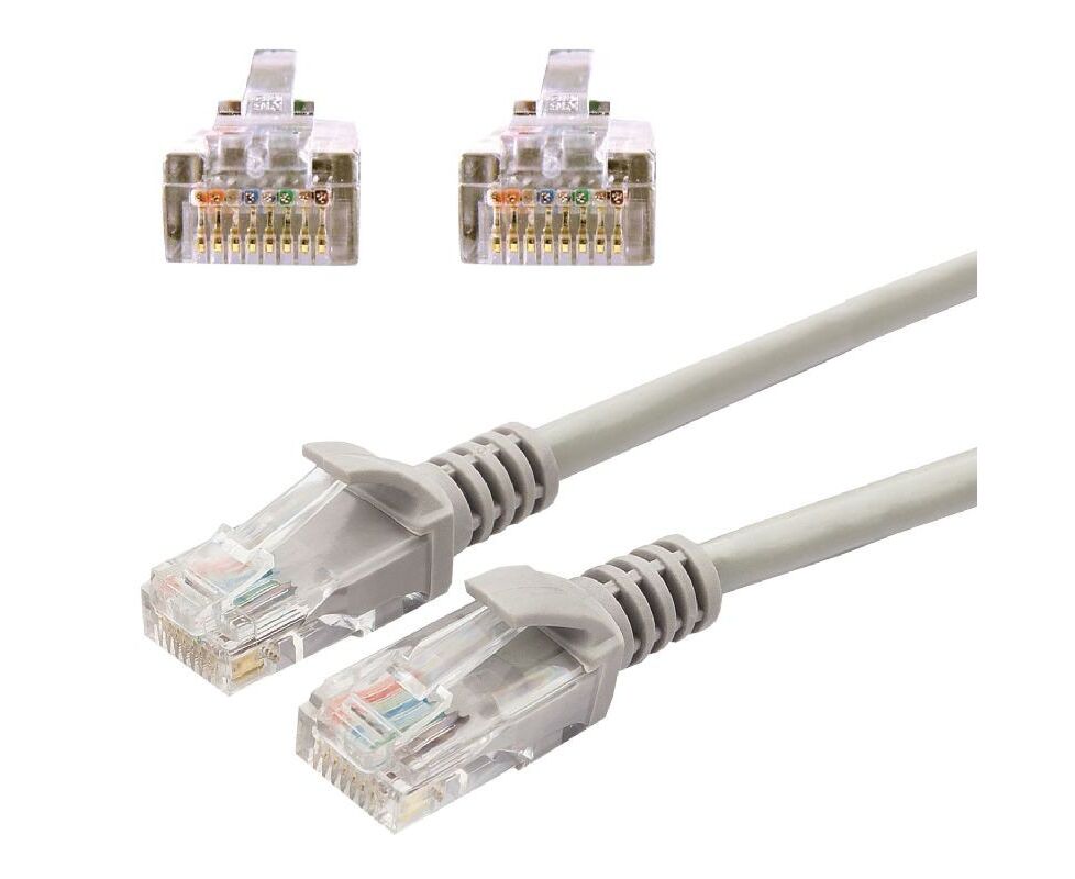 Патч-корд UTP5e, 1 м, литой, многожильный, биметалл CCA, 26 AWG, PVC, серый, CABLEXPERT PP12-1 M
