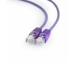 Патч-корд UTP5e, 5 м, литой, многожильный, биметалл CCA, 26 AWG, PVC, фиолетовый CABLEXPERT PP12-5 M/V