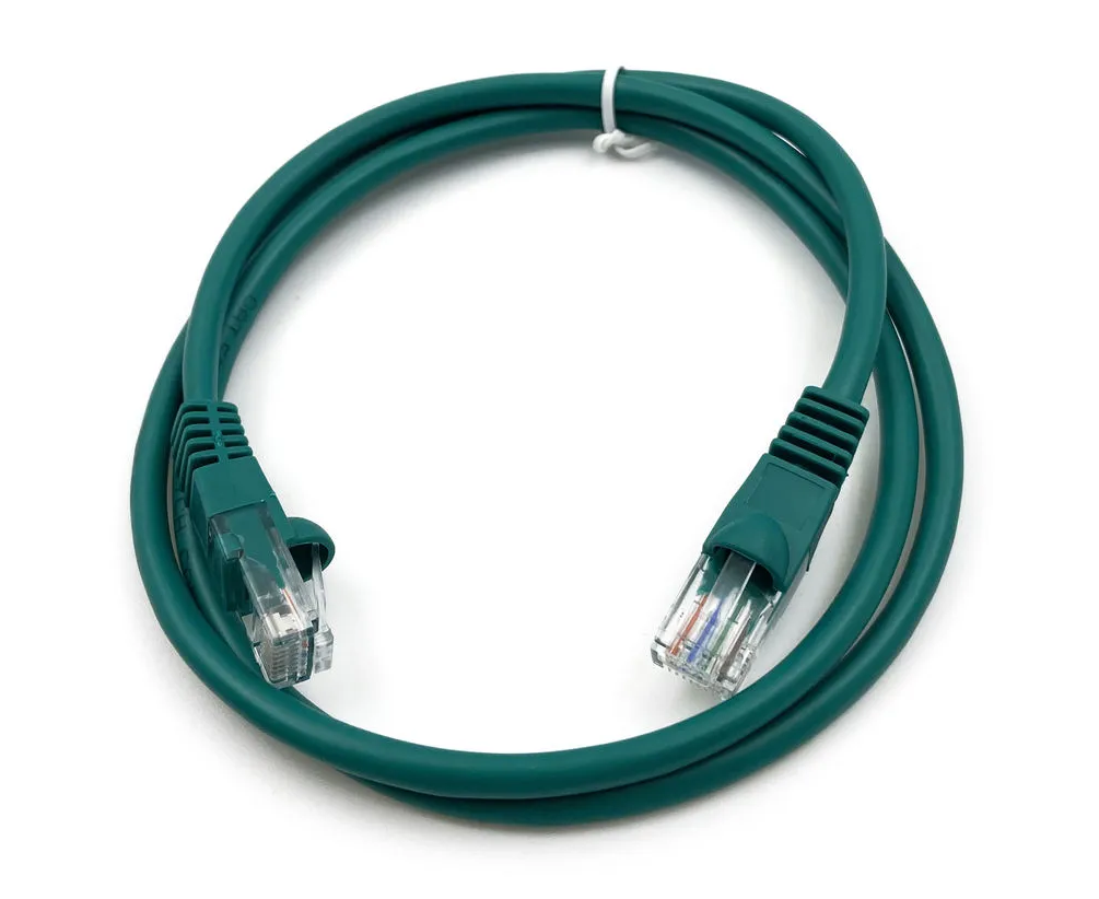 Патч-корд Buro (UTP-5 E-1 M-GR) UTP 4 пары cat5 E CCA molded 1м зеленый RJ-45 (m)-RJ-45 (m)