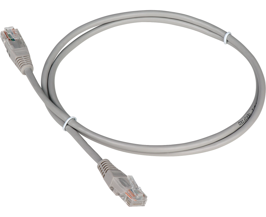 Патч-корд TWT (TWT-45-45-5.0-GY) TWT UTP кат.5e, с заливными колпачками, 5.0 м, серый