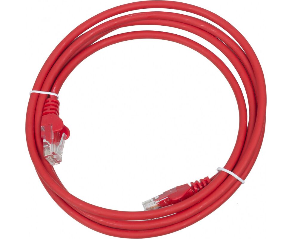 Патч-корд Lanmaster UTP LAN-PC45/U5 E-2.0-RD вилка RJ-45-вилка RJ-45 кат.5е 2м красный LSZH (уп.:1шт)