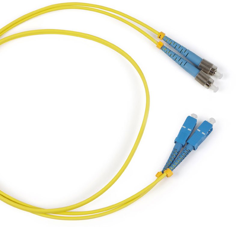 Патч-корд Hyperline FC-D2-9-FC/­UR-FC/­UR-H-1 M-LSZH-YL SM 9/­125 (OS2), FC/­UPC-FC/­UPC, 2.0 мм, duplex, LSZH, 1 м