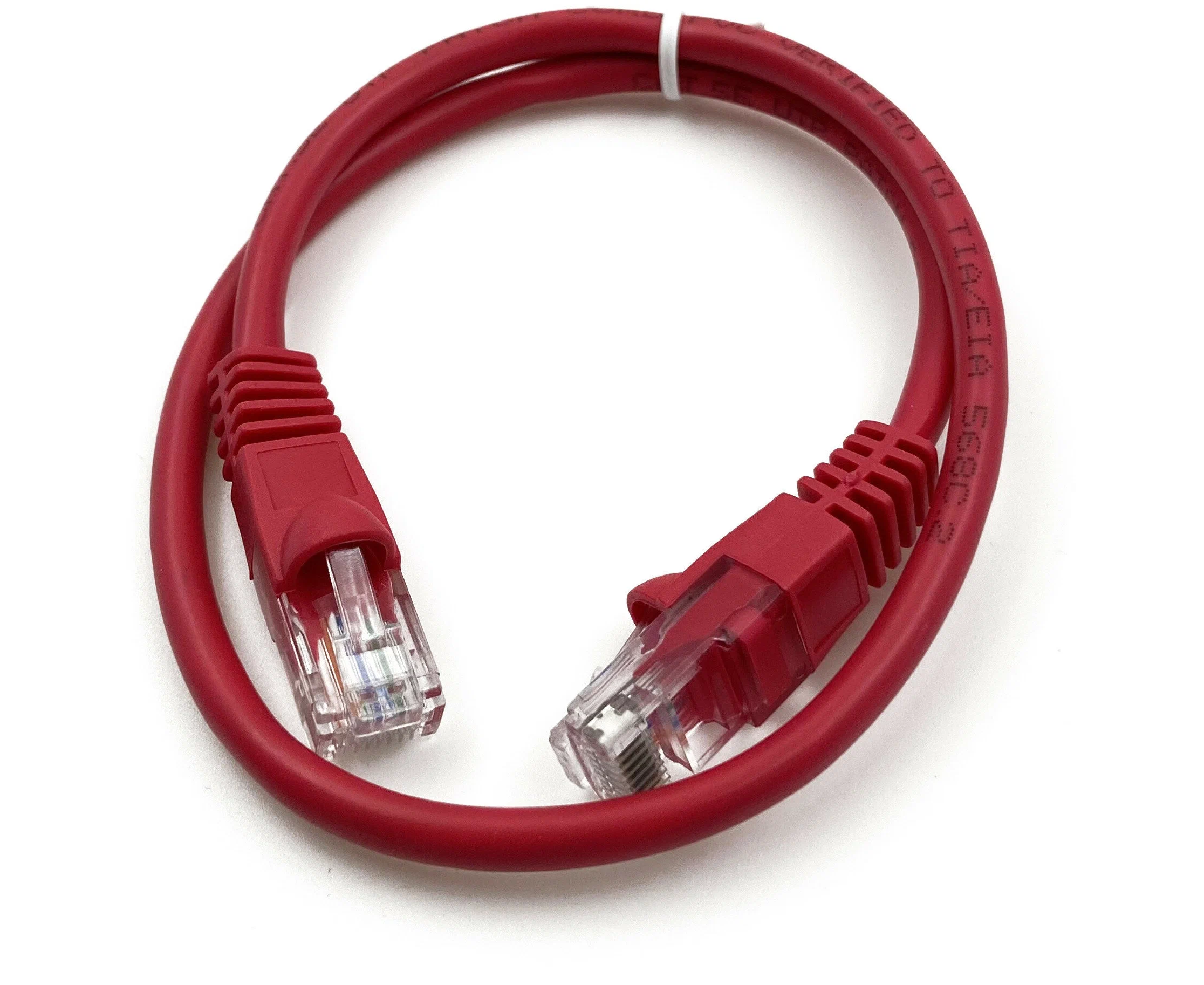 Патч-корд Buro (UTP-5 E-0,5 M-R) UTP 4 пары cat5 E CCA molded 0.5м красный RJ-45 (m)-RJ-45 (m)