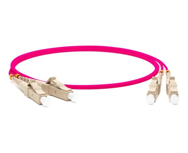 Патч-корд HYPERLINE FC-D2-504-LC/PR-LC/PR-H-20 M-LSZH-MG волоконно-оптический MM 50/125, OM4, LC-LC, duplex, 10 G/40 G, LSZH, 20м