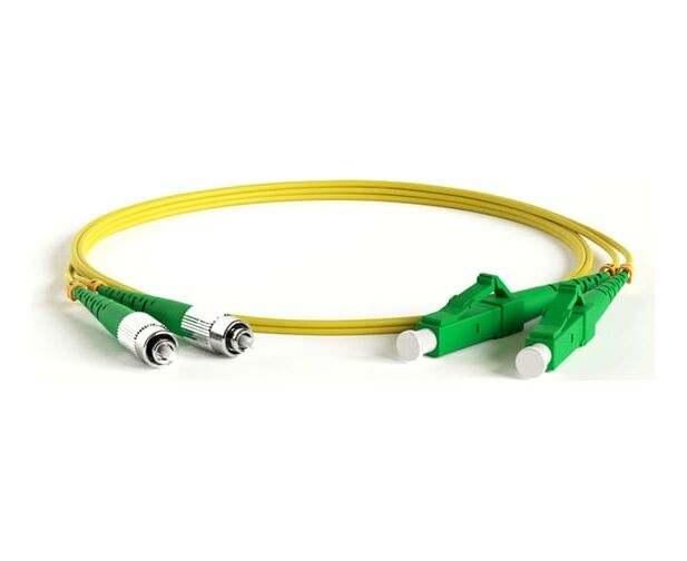 Hyperline FC-D2-9-FC/­AR-LC/­AR-H-2 M-LSZH-YL (FC-9-FC-LC-APC-2 M) Патч-корд волоконно-оптический (шнур) SM 9/­125 (OS2), FC/­APC-LC/­APC, duplex, LSZH,